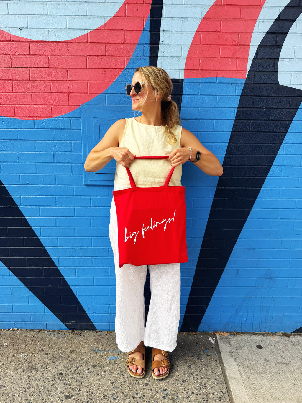 Big Feelings! Cotton Tote Bag – Red