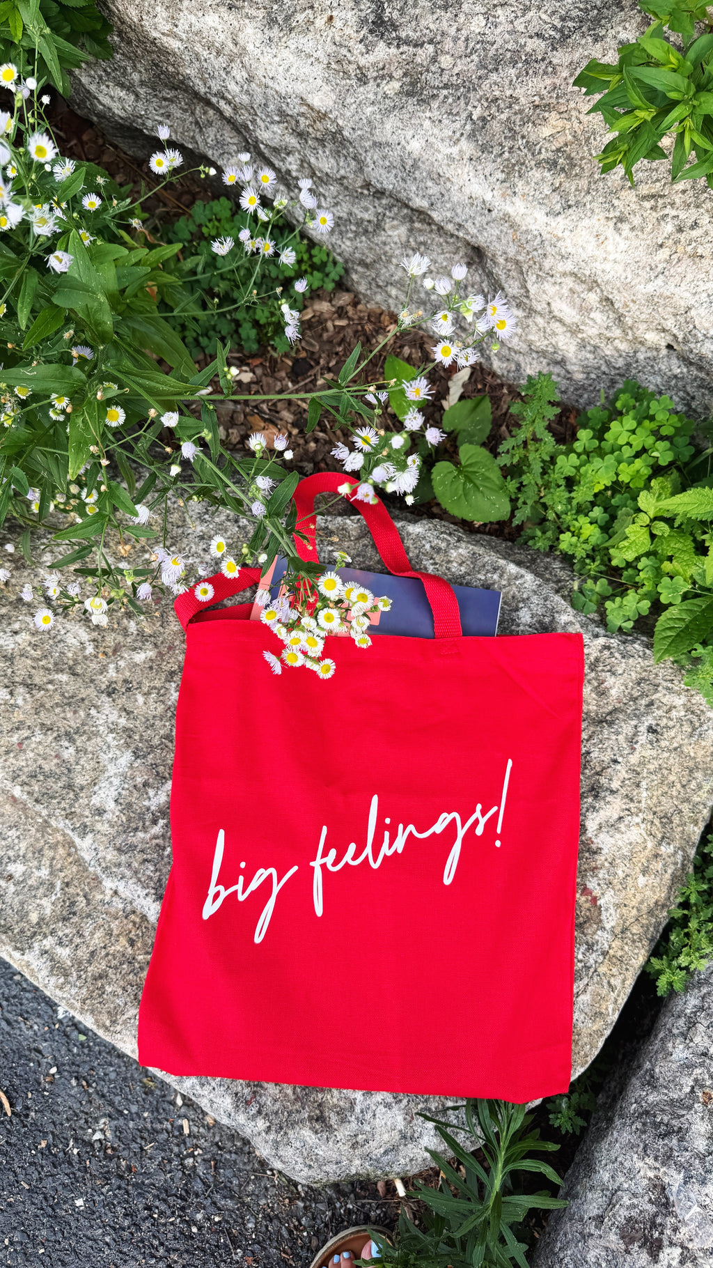 Big Feelings! Cotton Tote Bag – Red