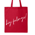 Big Feelings! Cotton Tote Bag – Red